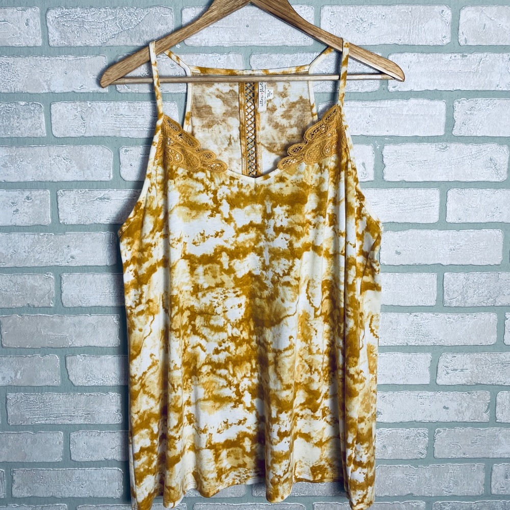 NWOT Ultra Flirt Tie Dye Tank with Back Detail